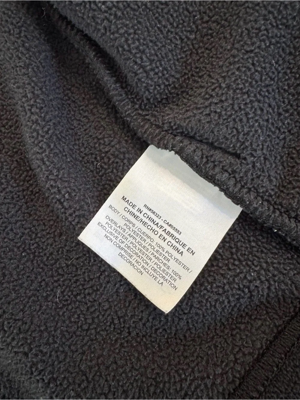 Nike Boys Black Zip-Up Hoodie Jacket Youth Size XS (6-7) Fleece Lined - Picture 5 of 5